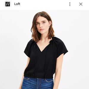 LOFT Women's Elegant Black Blouse